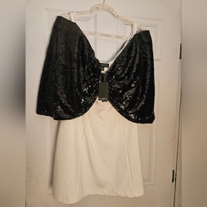 Eloquii Sequin Bow Dress